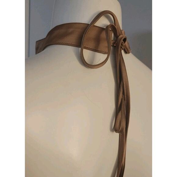 Ro & De Noir Anthropologie Copper Gold Womans Sz. L Silky Bodysuit One Piece - Picture 5 of 7